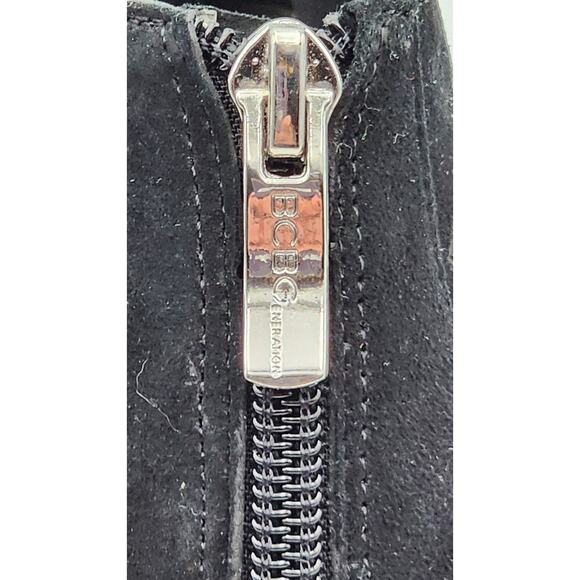 BCBGeneration Women's Morocco Black Suede High Heel Strap Shoes Size 6.5 In Box - Picture 16 of 16